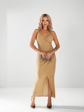 Lade das Bild in den Galerie-Viewer, Glamouröses Glitzerkleid in Gold