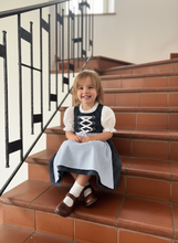 Lade das Bild in den Galerie-Viewer, Traditionelles Dirndl Kinderkleid in Blau