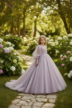Lade das Bild in den Galerie-Viewer, Elegantes Mädchenkleid aus Tüll – ein traumhafter Auftritt für besondere Anlässe wie Kommunion oder Hochzeit