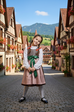 Lade das Bild in den Galerie-Viewer, Traditionelles Kinder-Dirndl im alpinen Stil