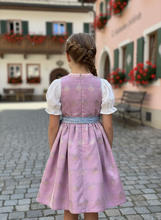 Lade das Bild in den Galerie-Viewer, Kinder-Dirndl in Rosa & Blau aus Kunstseide