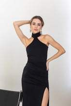 Lade das Bild in den Galerie-Viewer, Elegantes One-Shoulder Maxikleid mit Schlitz – Stretch