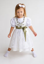 Lade das Bild in den Galerie-Viewer, Festliches Dirndl für die Taufe in Grün/Weiß