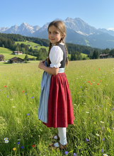 Lade das Bild in den Galerie-Viewer, Kinder-Dirndl in Blau mit Schürze – Traditionelles Trachtenkleid für Mädchen | Perfekt für Oktoberfest &amp; Feste
