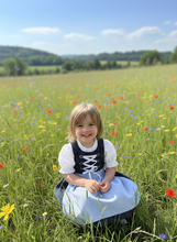 Lade das Bild in den Galerie-Viewer, Traditionelles Dirndl Kinderkleid in Blau
