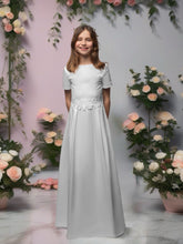 Lade das Bild in den Galerie-Viewer, Kommunionkleid Mädchen Weiß | Elegantes Erstkommunion Kleid
