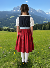 Lade das Bild in den Galerie-Viewer, Kinder-Dirndl in Blau mit Schürze – Traditionelles Trachtenkleid für Mädchen | Perfekt für Oktoberfest &amp; Feste
