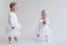 Lade das Bild in den Galerie-Viewer, Jacquard-bolero in weiss
