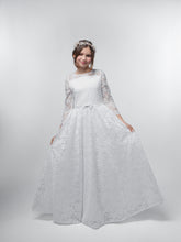Lade das Bild in den Galerie-Viewer, Kommunionskleid lang aus Spitze
