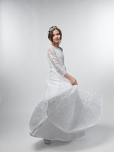 Lade das Bild in den Galerie-Viewer, Kommunionskleid lang aus Spitze
