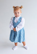 Lade das Bild in den Galerie-Viewer, Cocktailkleid/festliches Kleid aus Cord in blau
