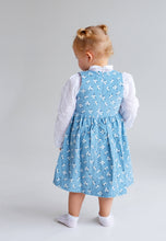 Lade das Bild in den Galerie-Viewer, Cocktailkleid/festliches Kleid aus Cord in blau
