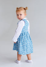 Lade das Bild in den Galerie-Viewer, Cocktailkleid/festliches Kleid aus Cord in blau
